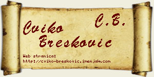 Cviko Brešković vizit kartica
